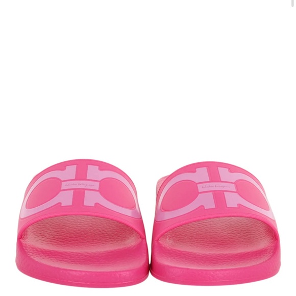 Salvatore Ferragamo Shoes - Salvatore Ferragamo Pink Slide Sandals Sporty Design